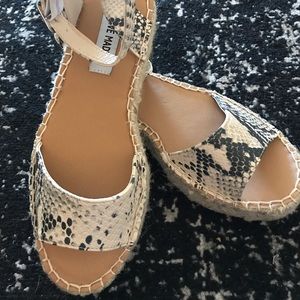 Steve Madden Snakeskin Espadrille Sandal